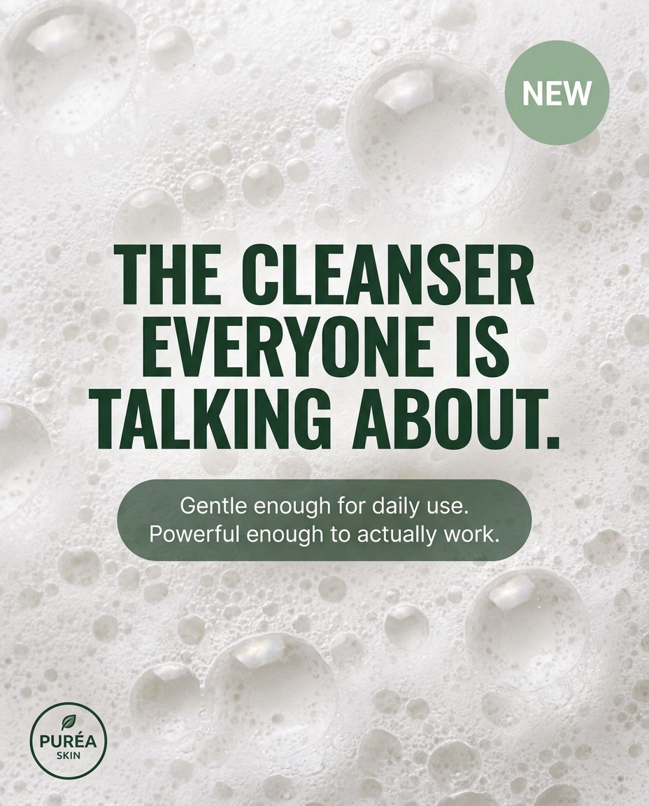 Skincare brand post created by PostaiLit AI